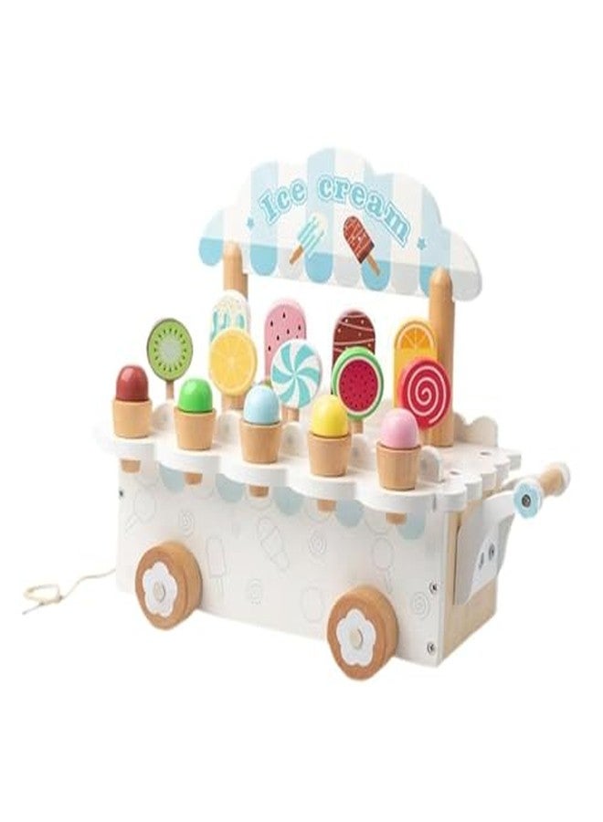 Look Mumma Pull-Along Ice Cream Cart Toy - Image 2